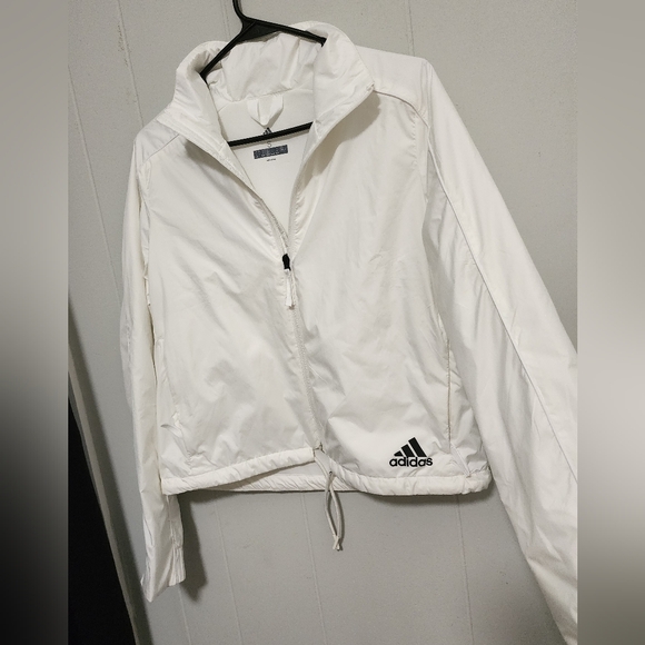 Adidas Women's White Coat , With Black Logo - Picture 5 of 16
